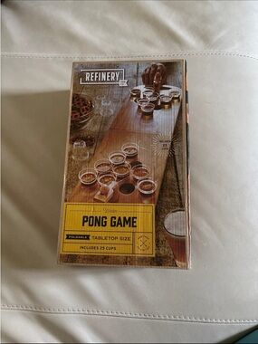 NIB Wooden Pong Drinking Game